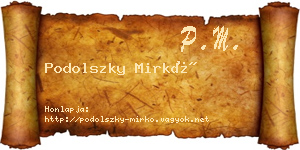 Podolszky Mirkó névjegykártya